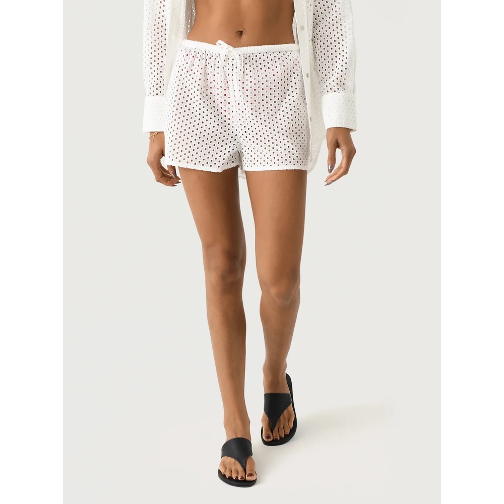 Solid & Striped Women's L The Nancy Open Knit Cover-Up Shorts • Reg Price $158